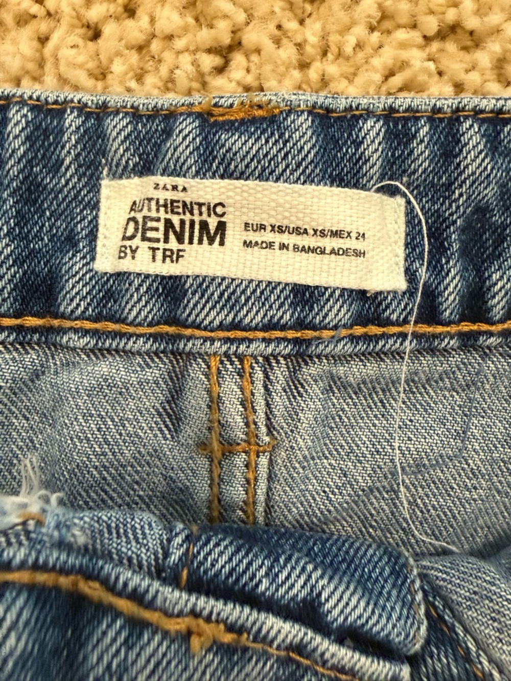 Zara Dark Blue Button-Front Denim Mini Skirt - Picture 3 of 5